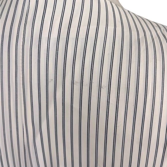 Vintage Ann Taylor Wool Pinstripe Vest Blazer Style Button Down Dress - Picture 6 of 7